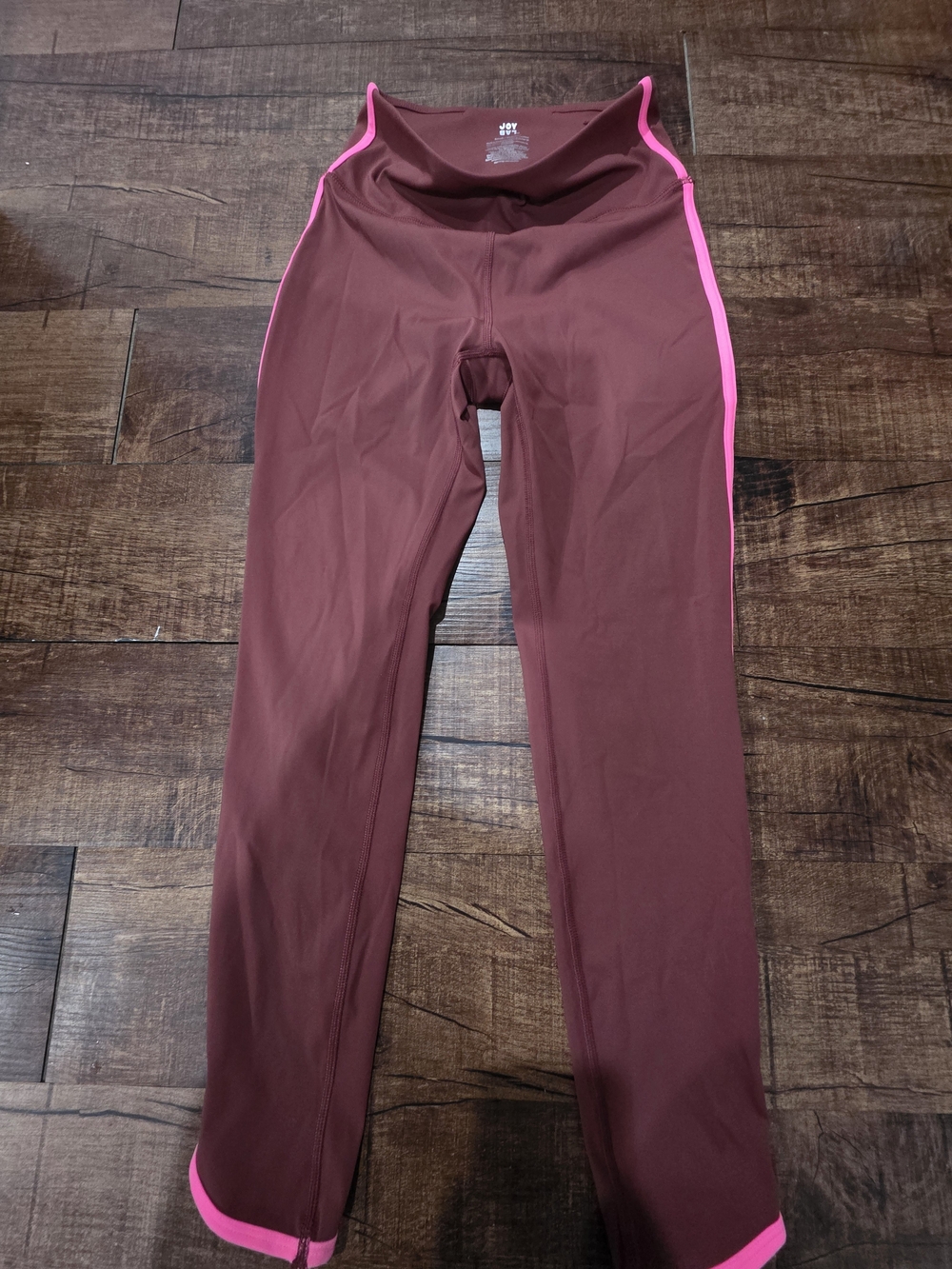 JoyLab Women's S Burgundy/Pink Ankle Leggings Pull-On Stretch Compression
